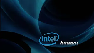 intel logo with lenovo background