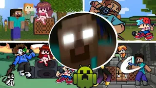 Top 5 Minecraft x FNF Mods (VS Steve, Alex, Herobrine) - Friday Night Funkin ANDROID OTIMIZADOS'