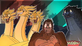 Godzilla King Ghidorah & Kong's Horror Movie Night (Godzilla Comic Dub)