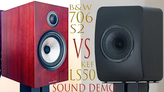 KEF LS50 vs  B&W 706 S2 Speakers Sound Demo