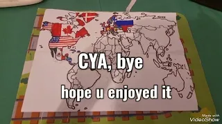 Drawing North American Flags on a World Map