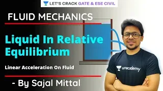 Linear Acceleration On Fluid | Liquid In Relative Equilibrium |Fluid Mechanics| GATE/ESE 2021