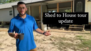 Shed to House conversion tour ( 3 months in update)