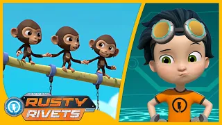 Rusty’s Monkey Mayhem 🙉 | Rusty Rivets | Cartoons for Kids