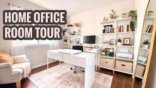 2022 Home Office Room Tour *neutral aesthetic plus affordable hacks + tips* | Jessica Melgoza