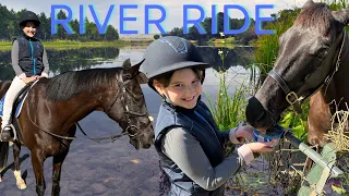HORSE RIDING BY THE RIVER | MY FIRST TIME CANTERING