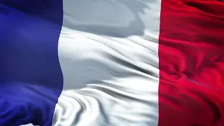France Flag 5 Minutes Loop - FREE 4k Stock Footage - Realistic French Flag Wave Animation