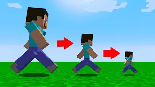 Minecraft but every step makes you smaller...