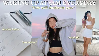 waking up at 5AM everyday for a week... REALISTIC & PRODUCTIVE ✩°｡⋆