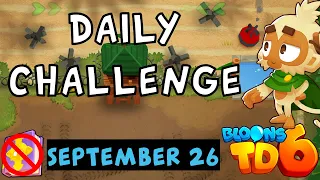 Bloons TD 6 Daily Challenge | Messy Monkeys! | No Hero No MK No Powers | September 26 2023