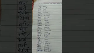 #'D' letter Hindu Girl names#shorts video