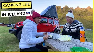 COLD CAMPING LIFE In ICELAND EATING LOCAL FOOD.. 🥶