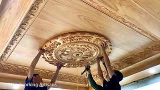 Extremely Skilled Craftsmen - Mr Van Latest Project  Extremely Beautiful Vintage Wood Ceiling Design