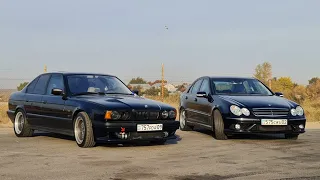 BMW E34 supercharged vs MB W203 5.5 kompressor stage 2 | Это было круто!