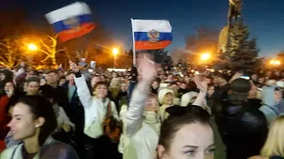 5 лет Крым с Россией! Как встречают В.В.Путина в Севастополе!