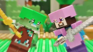 LEGO MINECRAFT STEVE VS DROWNED