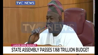 Lagos State House of Assembly passes N1.168 trn budget