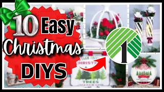 Top 10 BEST Dollar Tree DIYs for CHRISTMAS & Holiday CRAFTS! EASY Decor For The HOME and GIFTS!