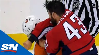 Tom Wilson Dominates Anders Lee In Fight To Start Capitals Vs. Islanders Series