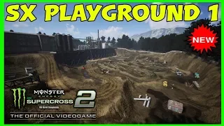 Monster Energy Supercross 2 PLAYGROUND DLC | PS4 PRO GAMEPLAY | SX PLAYGROUND 1