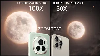 Honor magic 6 pro VS IPhone 15 pro Max Live ZooM test MooN