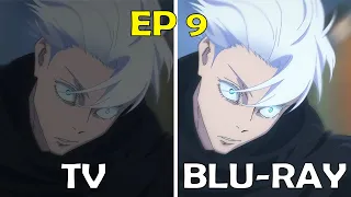 MAPPA IMPROVED GOJO's Fight Scenes? Jujutsu Kaisen Season 2 Episode 9 TV vs BLU-RAY