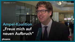 Michael Kellner zur Vereidigung der Ampel-Koalition am 08.12.21