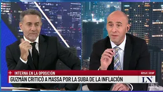 Guzmán criticó a Massa por la suba de la inflación