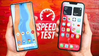 Google Pixel 6 Pro vs iPhone 13 Pro Max - Speed Test