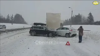 Массовое ДТП неподалеку от Обнинска в снегопад