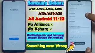 Samsung Galaxy A12/A02s/A10s/A03s/A20s/A13 Frp bypass Android 11/12 without pc Something went wrong|