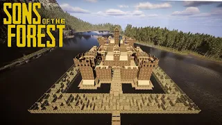 Community Base Tour, Massive Castle With Maze! (Sons Of The Forest)