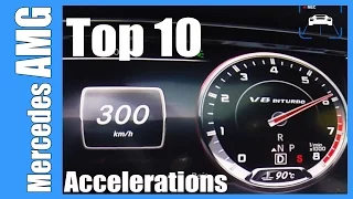 Top 10 Mercedes AMG Acceleration Top Speed | SLS C63 CLS63 GT-S A45 GL63 CLA45 E63 S63