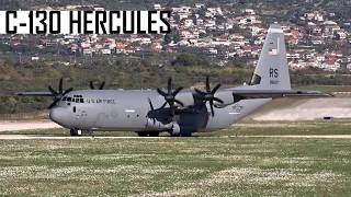 USAF LOCKHEED C-130J HERCULES AMAZING CLOSE-UP TAKEOFF!