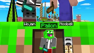 MAŁY PALION vs 2 ŁOWCÓW WOJAN i NOOBEK w Minecraft!