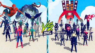 SPIDERMAN TEAM vs TITAN SPEAKERMAN TEAM  - Totally Accurate Battle Simulator TABS