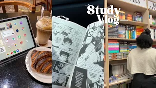 Uni study vlog🎧| studying at cafe, manga shopping, assignments