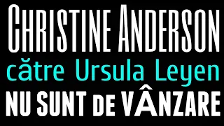 MPE Christine Anderson către Ursula von der Leyen, NU SUNT DE VÂNZARE! Cristian Terheș! 2021