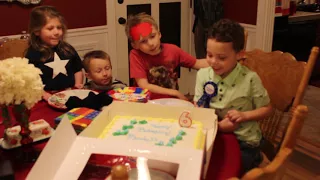 Family Singing Happy Birthday to Marshall