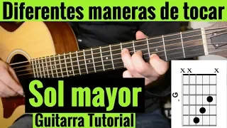 Diferentes Maneras De Tocar SOL Mayor En Guitarra Acustica Tutorial Facil