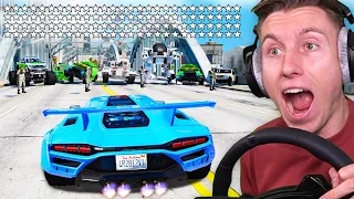 1000 STERNE POLIZEI überleben in GTA 5! (mit Lenkrad)