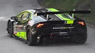 Lamborghini Huracan Super Trofeo Screaming up Mountain Roads!