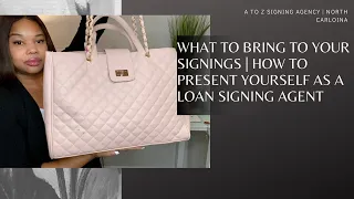 Presenting Yourself As A Professional Loan Signing Agent | What I Bring to My Loan Signings | NC