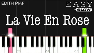 Edith Piaf - La Vie En Rose | SLOW EASY Piano Tutorial