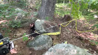 How to move large boulders with a winch and snatch blocks