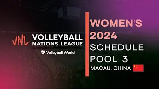 2024 FIVB Women's Volleyball Nations League | Week - 2 Schedule Pool 3