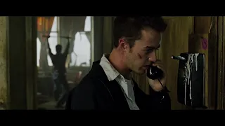 Fight Club 1999 - Tyler Martial Arts Training Marla Phone Call Scene HD