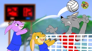 Волк и семеро козлят играют в волейбол | KONDOSAN На русском смотреть сказки для детей 2019