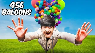 Flying With 500 Helium Balloons!