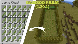 MINECRAFT BEST BAMBOO FARM - 1.20.1+Tutorial :